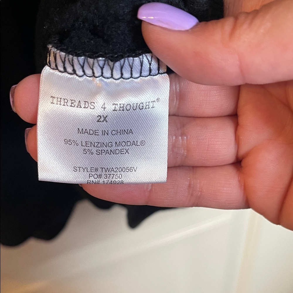 Threads 4 Thought Monochrome Chevron Crew Neck Sweater - Picture 3 of 5